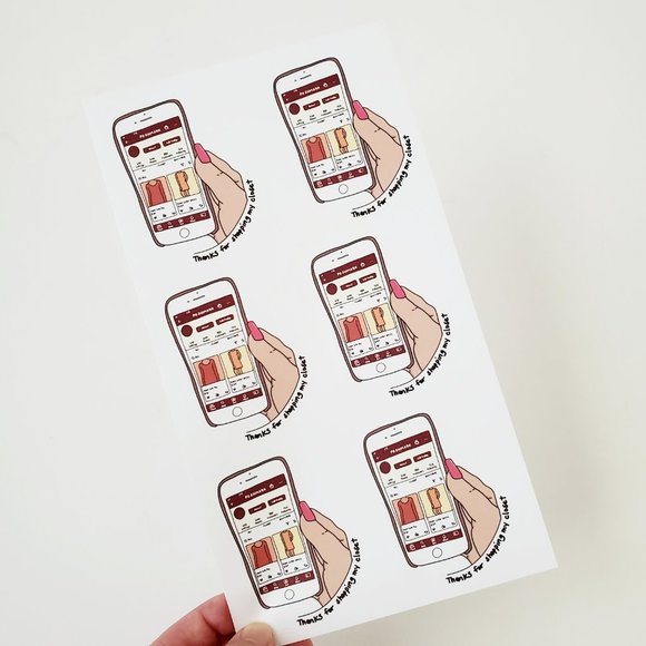 LB014 Poshmark App Thank You Sticker [Price Firm] - Picture 5 of 8